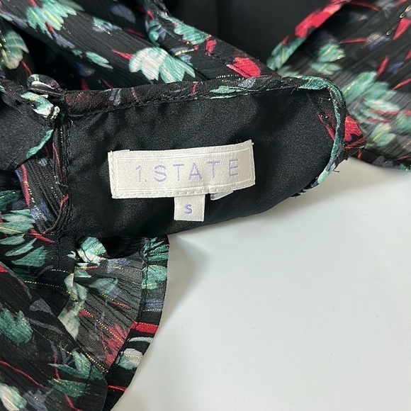 1 State Floral Cold Shoulder Dress Small - Picture 6 of 7
